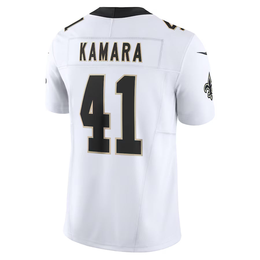 NO.Saints #41 Alvin Kamara White Vapor F.U.S.E. Limited Jersey Stitched American Football Jerseys