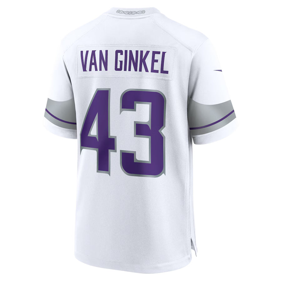 MN.Vikings #43 Andrew Van Ginkel White Game Jersey Stitched American Football Jerseys