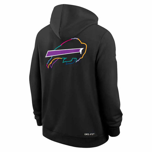 B.Bills Black Pullover Hoodie 2025 American Football Jerseys Size S-4XL