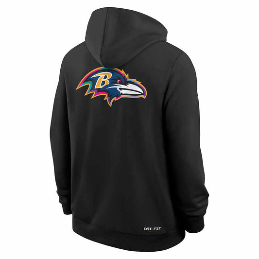 B.Ravens Black Pullover Hoodie 2025 American Football Jerseys Size S-4XL