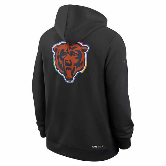 C.Bears Black Pullover Hoodie 2025 American Football Jerseys Size S-4XL