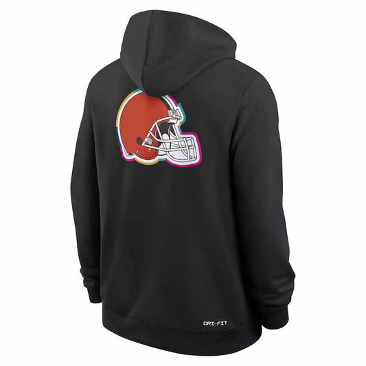 C.Browns Black Pullover Hoodie 2025 American Football Jerseys Size S-4XL