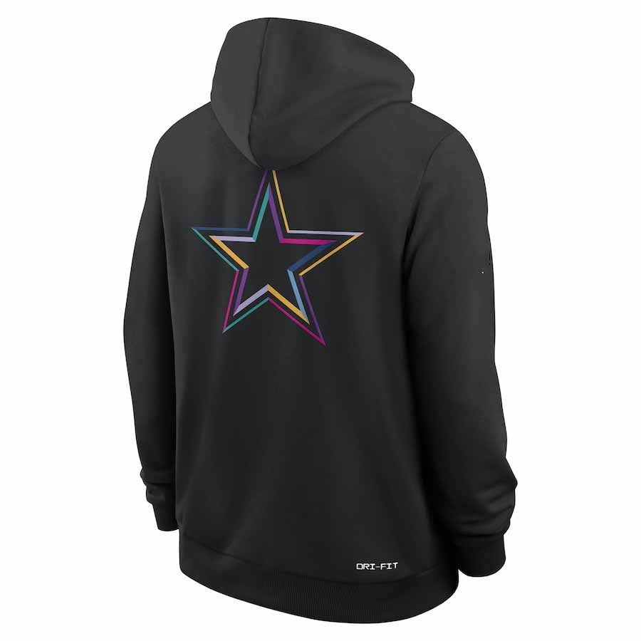 D.Cowboys Black Pullover Hoodie 2025 American Football Jerseys Size S-4XL