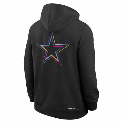 D.Cowboys Black Pullover Hoodie 2025 American Football Jerseys Size S-4XL