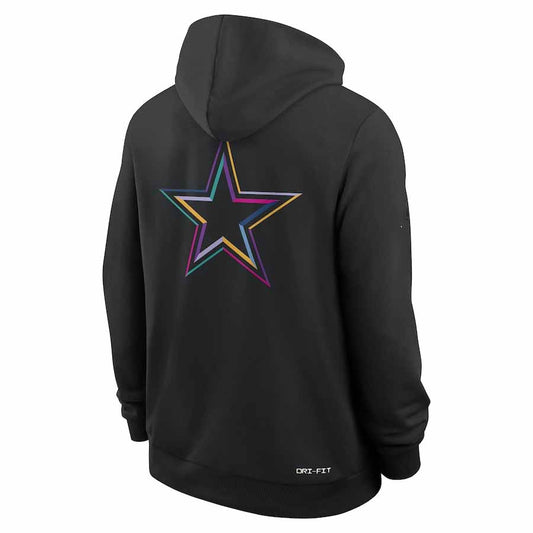 D.Cowboys Black Pullover Hoodie 2025 American Football Jerseys Size S-4XL