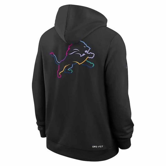 D.Lions Black Pullover Hoodie 2025 American Football Jerseys Size S-4XL