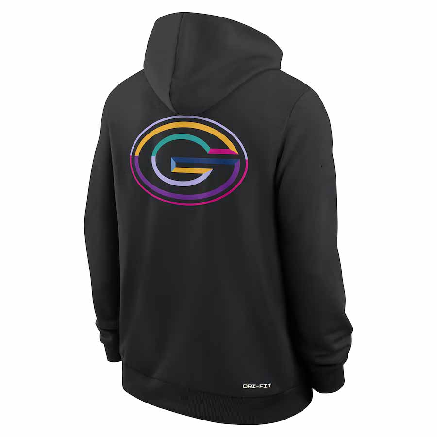 GB.Packers Black Pullover Hoodie 2025 American Football Jerseys Size S-4XL