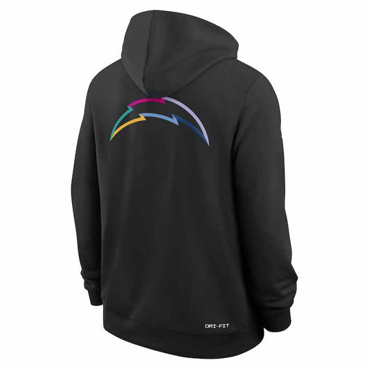 LA.Chargers Black Pullover Hoodie 2025 American Football Jerseys Size S-4XL