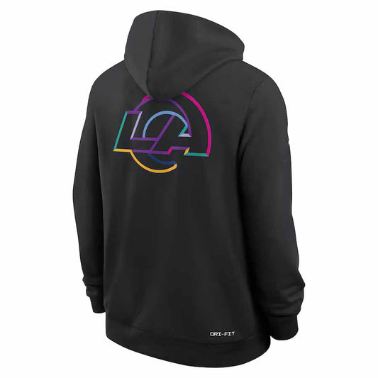 LA.Rams Black Pullover Hoodie 2025 American Football Jerseys Size S-4XL
