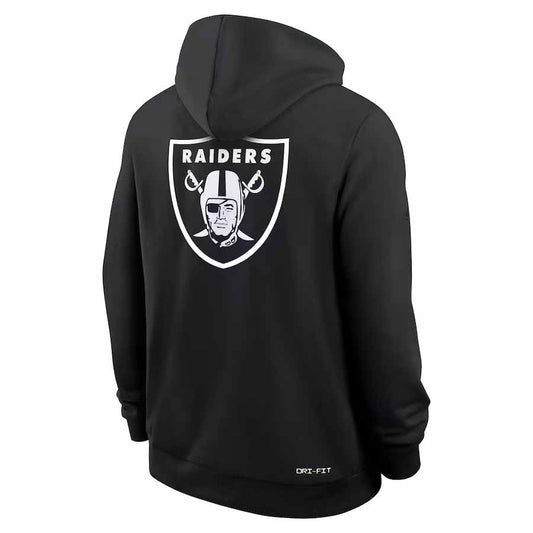LV.Raiders Black Pullover Hoodie 2025 American Football Jerseys Size S-4XL