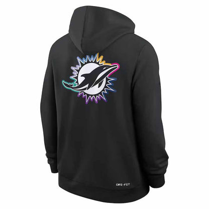 M.Dolphins Black Pullover Hoodie 2025 American Football Jerseys Size S-4XL