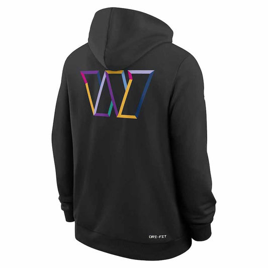 W.Commanders Black Pullover Hoodie 2025 American Football Jerseys Size S-4XL
