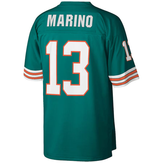 M.Dolphins #13 Dan Marino Mitchell & Ness Aqua Big & Tall 1984 Retired Player Replica Jersey