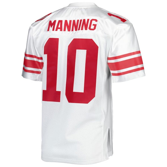 NY.Giants #10 Eli Manning Mitchell & Ness White Authentic Throwback Retired Player Jersey