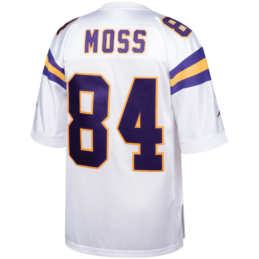 MN.Vikings #84 Randy Moss 2000 Mitchell & Ness White Authentic Throwback Retired Player Jersey