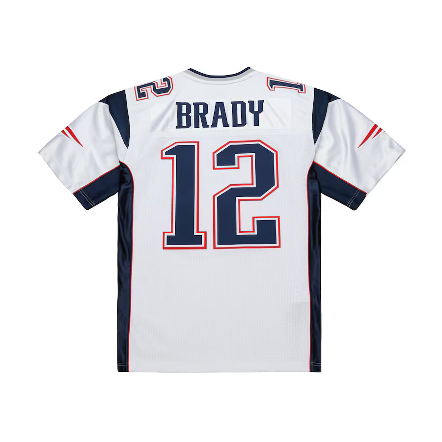 NE.Patriots #12 Tom Brady Mitchell & Ness White 2000 Authentic Jersey