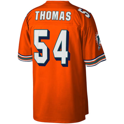 M.Dolphins #54 Zach Thomas Mitchell & Ness Orange Legacy Replica Jersey