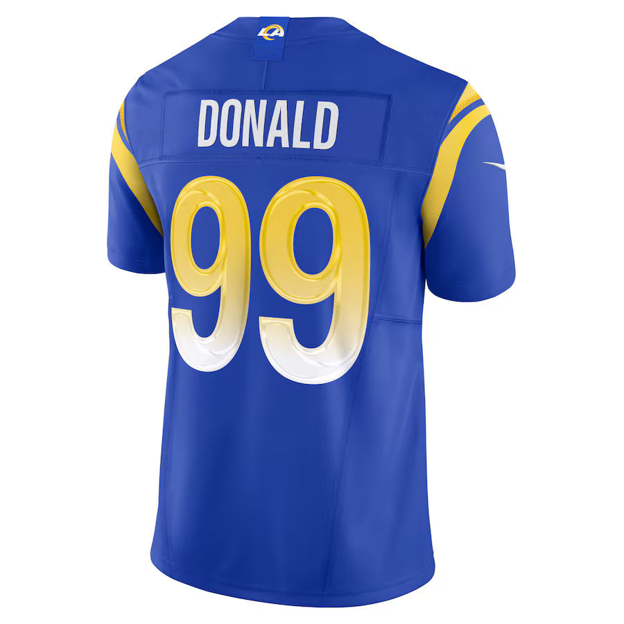 LA.Rams #99 Aaron Donald Royal Vapor F.U.S.E. Limited Jersey Stitched American Football Jerseys