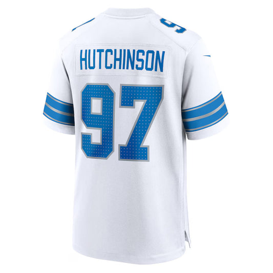 D.Lions #97 Aidan Hutchinson White Game Jersey Stitched American Football Jerseys