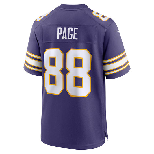 MN.Vikings #88 Alan Page Purple Game Jersey Stitched American Football Jerseys