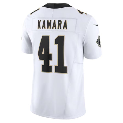 NO.Saints #41 Alvin Kamara White Vapor F.U.S.E. Limited Jersey Stitched American Football Jerseys