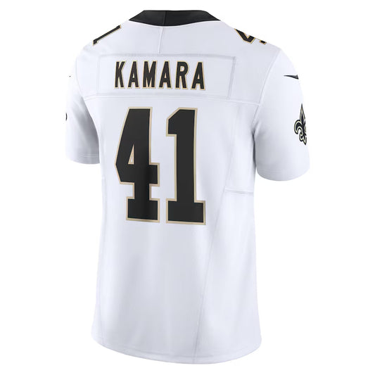 NO.Saints #41 Alvin Kamara White Vapor F.U.S.E. Limited Jersey Stitched American Football Jerseys