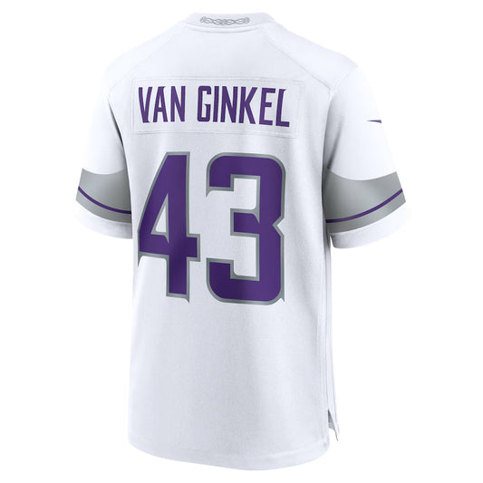 MN.Vikings #43 Andrew Van Ginkel White Game Jersey Stitched American Football Jerseys