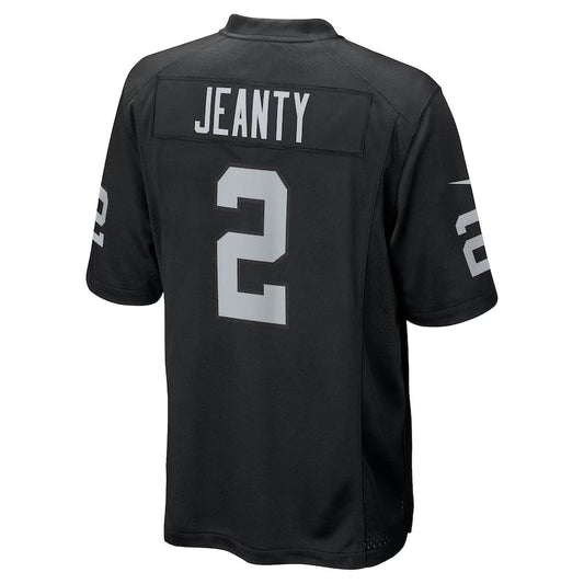 LV.Raiders #2 Ashton Jeanty Black Game Jersey Stitched American Football Jerseys