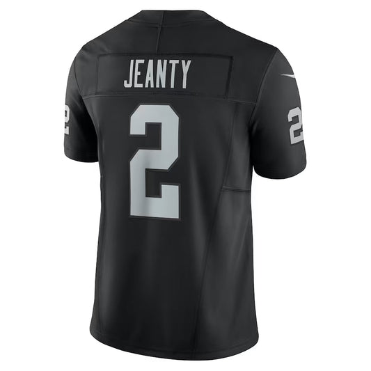 LV.Raiders #2 Ashton Jeanty Black Vapor F.U.S.E. Limited Jersey Stitched American Football Jerseys