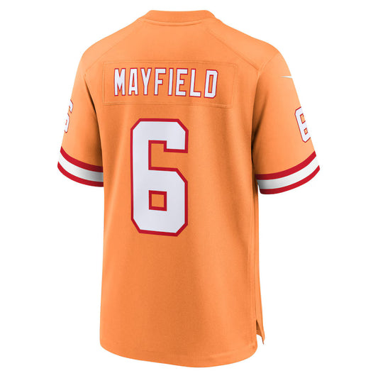 TB.Buccaneers #6 Baker Mayfield Creamsicle Game Jersey Stitched American Football Jerseys