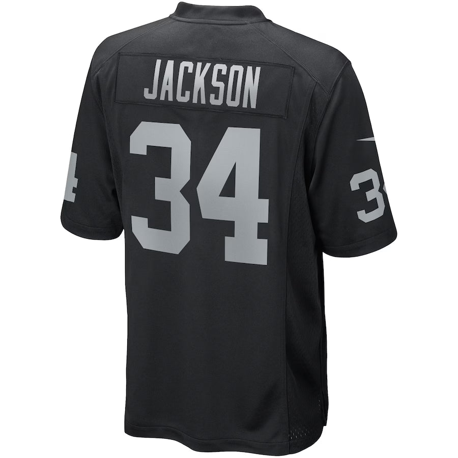 LV.Raiders #34 Bo Jackson Black Game Jersey Stitched American Football Jerseys