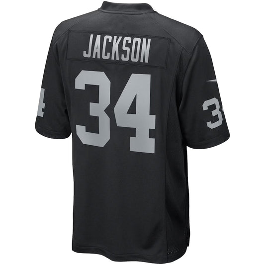LV.Raiders #34 Bo Jackson Black Game Jersey Stitched American Football Jerseys