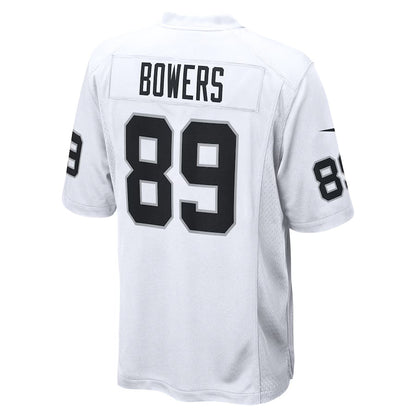 LV.Raiders #89 Brock Bowers White Game Jersey Stitched American Football Jerseys