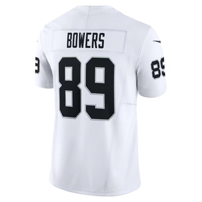 LV.Raiders #89 Brock Bowers White Vapor F.U.S.E. Limited Jersey Stitched American Football Jerseys