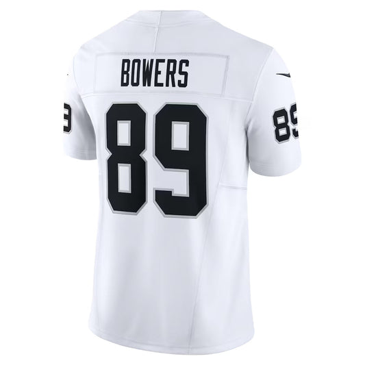 LV.Raiders #89 Brock Bowers White Vapor F.U.S.E. Limited Jersey Stitched American Football Jerseys