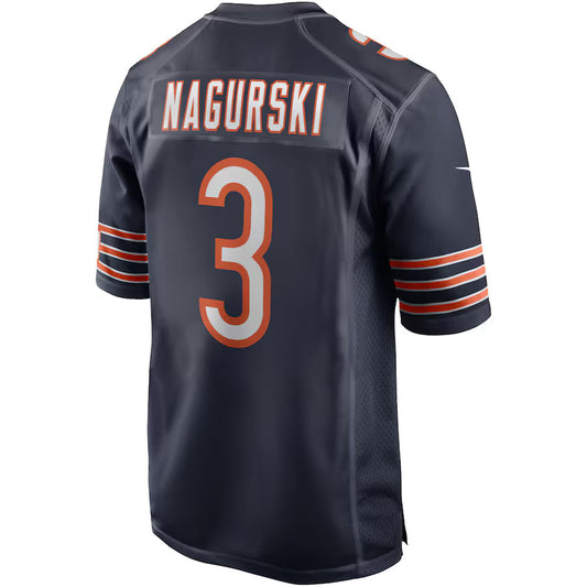 C.Bears #3 Bronko Nagurski Navy Game Jersey Stitched American Football Jerseys