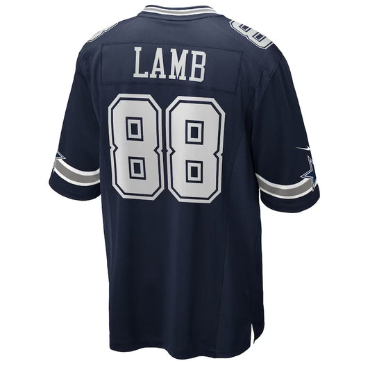 D.Cowboys #88 CeeDee Lamb Navy Game Jersey Stitched American Football Jerseys