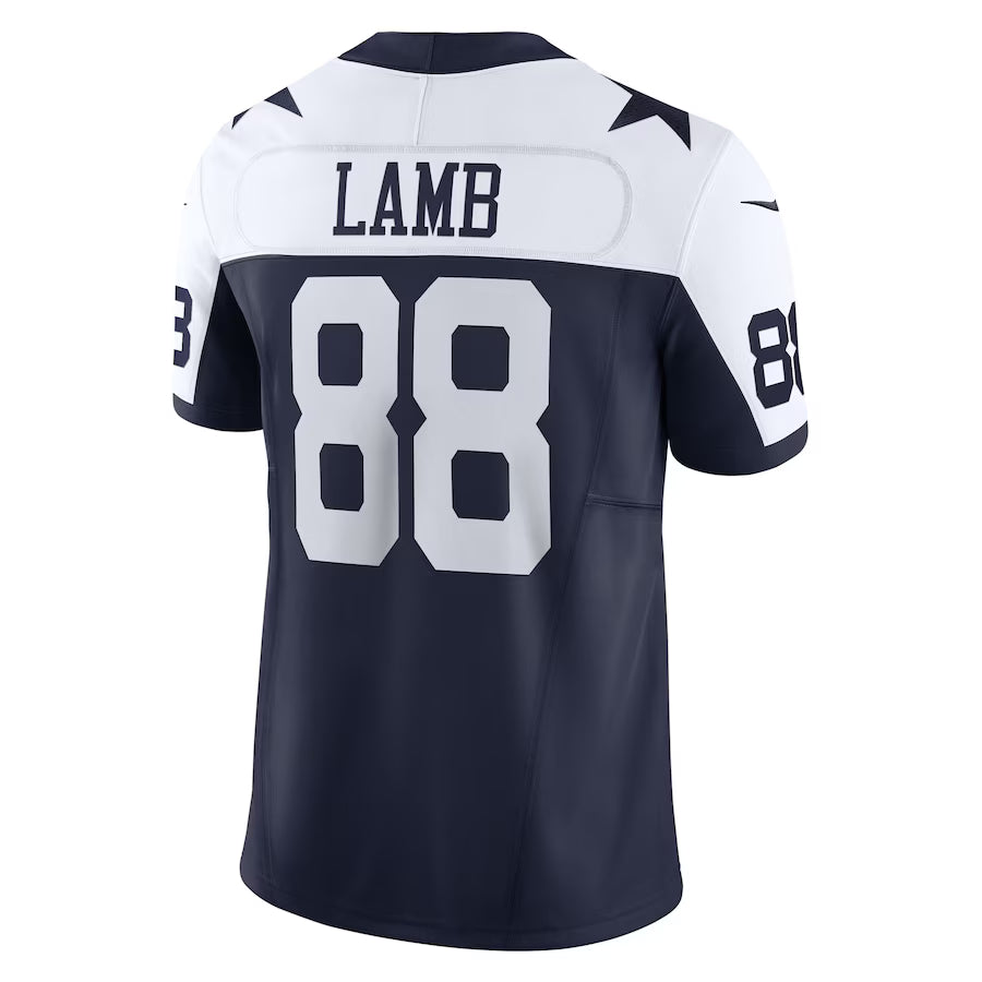 D.Cowboys #88 CeeDee Lamb Navy Vapor F.U.S.E. Limited Jersey Stitched American Football Jerseys