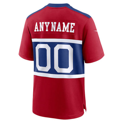 Custom NY.Giants Red Game Jersey Stitched American Football Jerseys