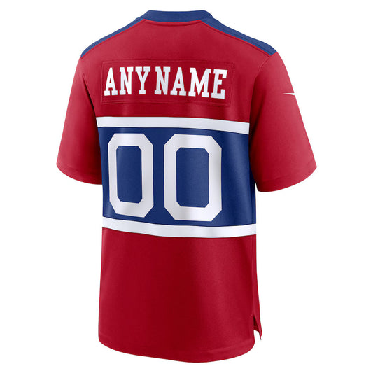 Custom NY.Giants Red Game Jersey Stitched American Football Jerseys