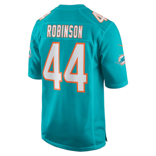 M.Dolphins #44 Chop Robinson Aqua Game Jersey Stitched American Football Jerseys