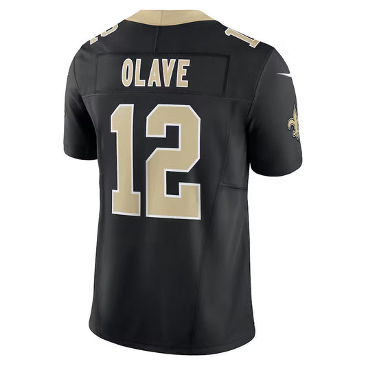 NO.Saints #12 Chris Olave Black Vapor F.U.S.E. Limited Jersey Stitched American Football Jerseys