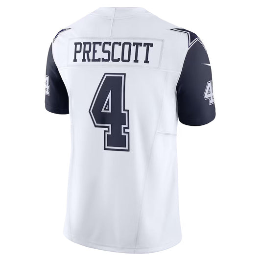 D.Cowboys #4 Dak Prescott White Vapor F.U.S.E. Limited Jersey Stitched American Football Jerseys