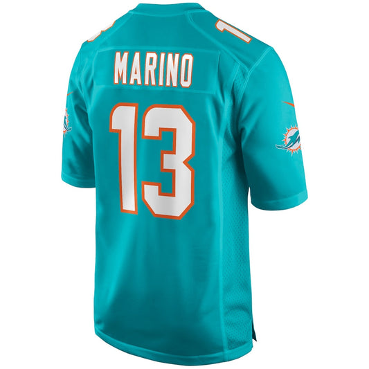 M.Dolphins #13 Dan Marino Aqua Game Jersey Stitched American Football Jerseys
