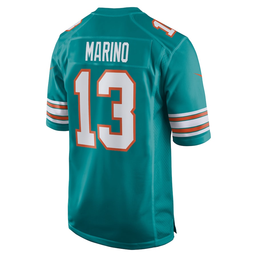 M.Dolphins #13 Dan Marino Aqua Game Jersey Stitched American Football Jerseys