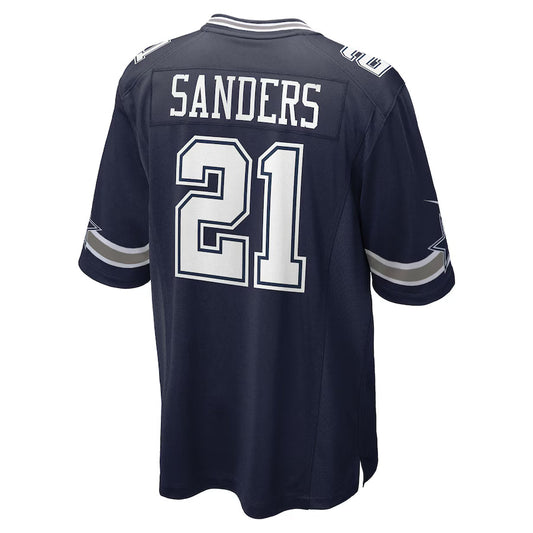 D.Cowboys #21 Deion Sanders Navy Game Jersey Stitched American Football Jerseys