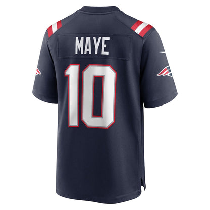 NE.Patriots #10 Drake Maye Navy Game Jersey Stitched American Football Jerseys