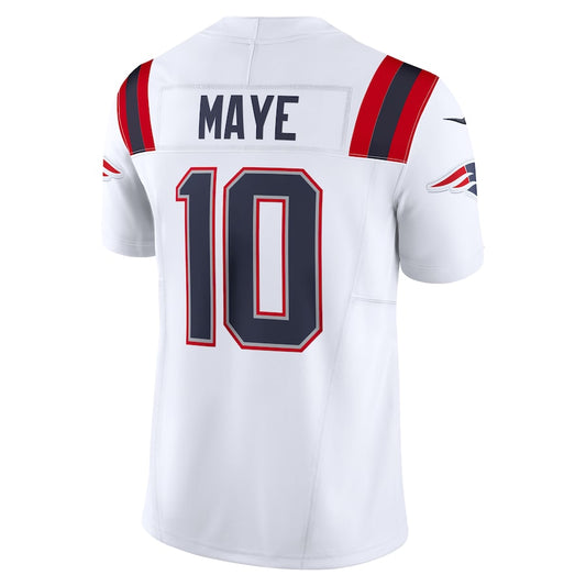 NE.Patriots #10 Drake Maye White Vapor F.U.S.E. Limited Jersey Stitched American Football Jerseys