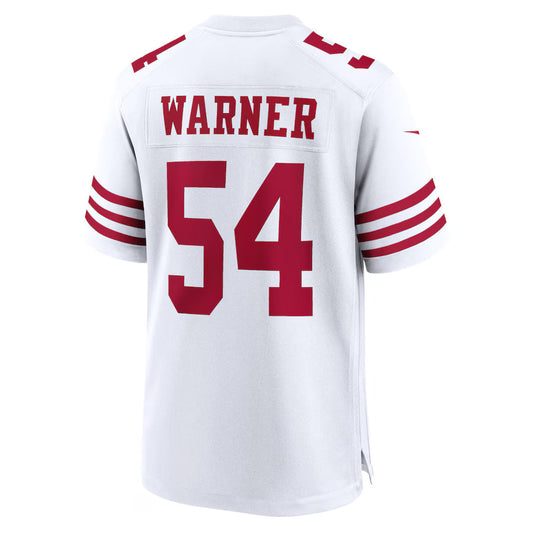 SF.49ers #54 Fred Warner White Game Jersey Stitched American Football Jerseys