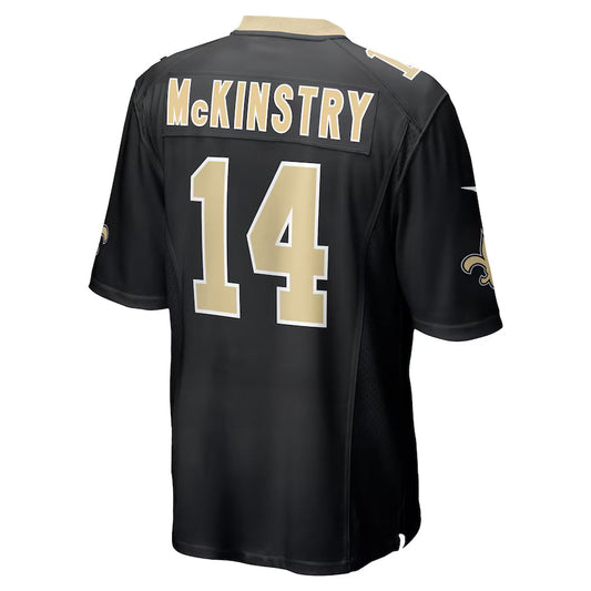 NO.Saints #14 Ga'Quincy McKinstry Black Game Jersey Stitched American Football Jerseys